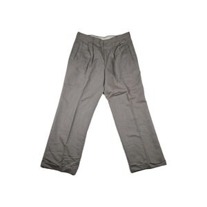 Men's Pleated Cuffed Dress Pants Size 36x29 Beige‎ Taupe USA Made